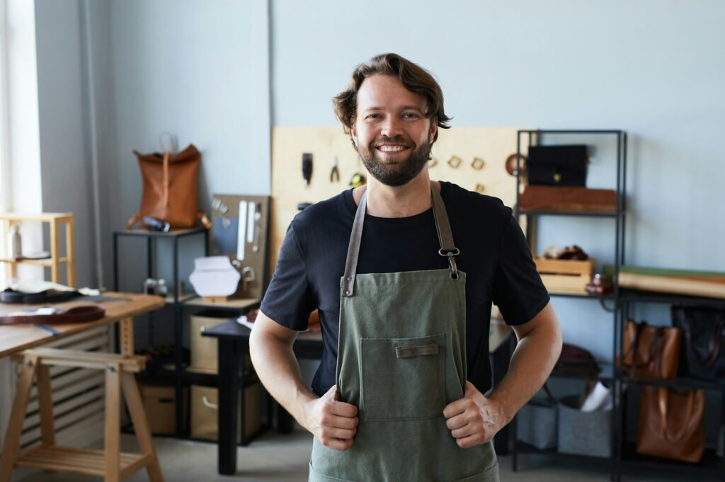 Portrait of Artisan in Workshop